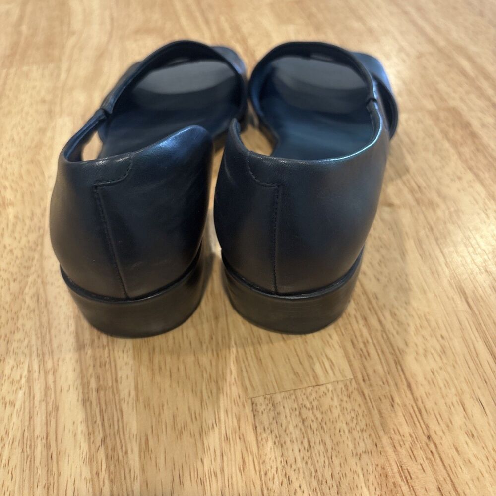 Hush Puppies Navy Leather Cross-Strap Sandals - Picture 6 of 10